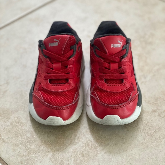 Puma Ferrari Red Toddler Sneakers Size 9C - Picture 2 of 14